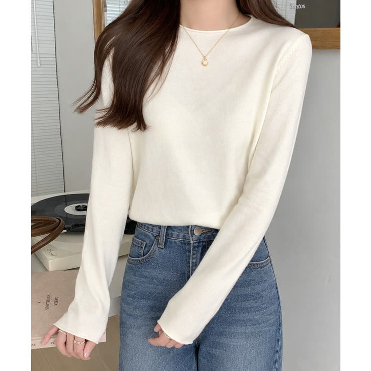 ベーシックニットカットソー きれいめ シンプルニットインナー | SUNSHINE CLOSET | 詳細画像12 
