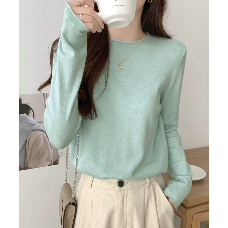 ベーシックニットカットソー きれいめ シンプルニットインナー | SUNSHINE CLOSET | 詳細画像21 