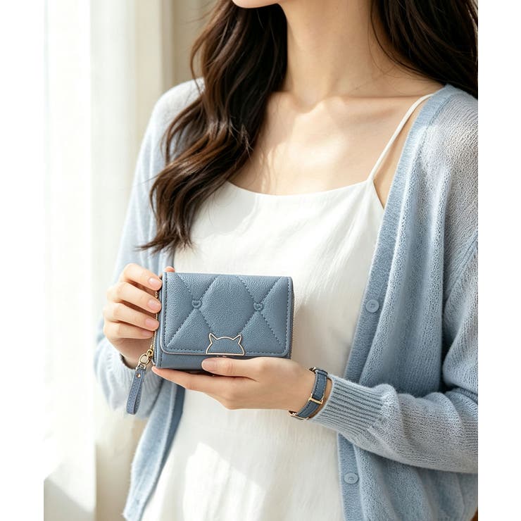 軽量大人かわいい 猫モチーフ小銭入れ お洒落キルティン財布 | SUNSHINE CLOSET | 詳細画像11 