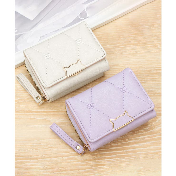軽量大人かわいい 猫モチーフ小銭入れ お洒落キルティン財布 | SUNSHINE CLOSET | 詳細画像19 