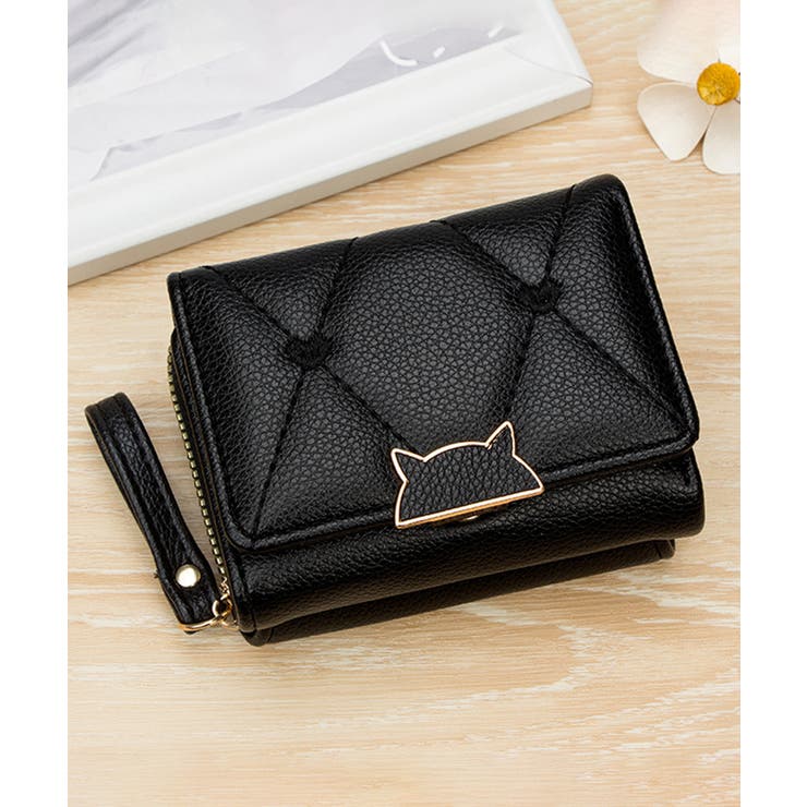 軽量大人かわいい 猫モチーフ小銭入れ お洒落キルティン財布 | SUNSHINE CLOSET | 詳細画像2 