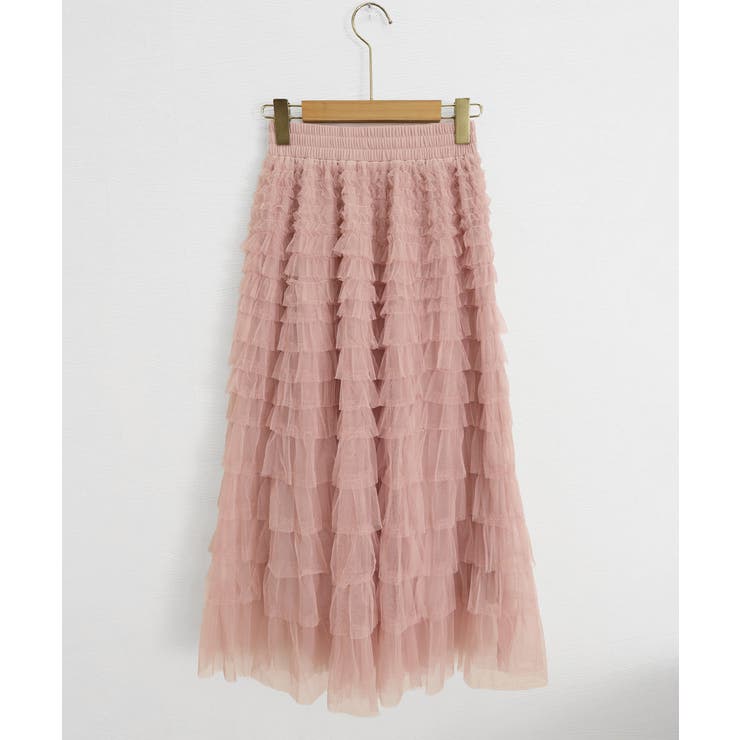 華やか多層チュールフリルスカート上品ロングスカート 立体フレアスカート大人可愛い… | SUNSHINE CLOSET | 詳細画像18 