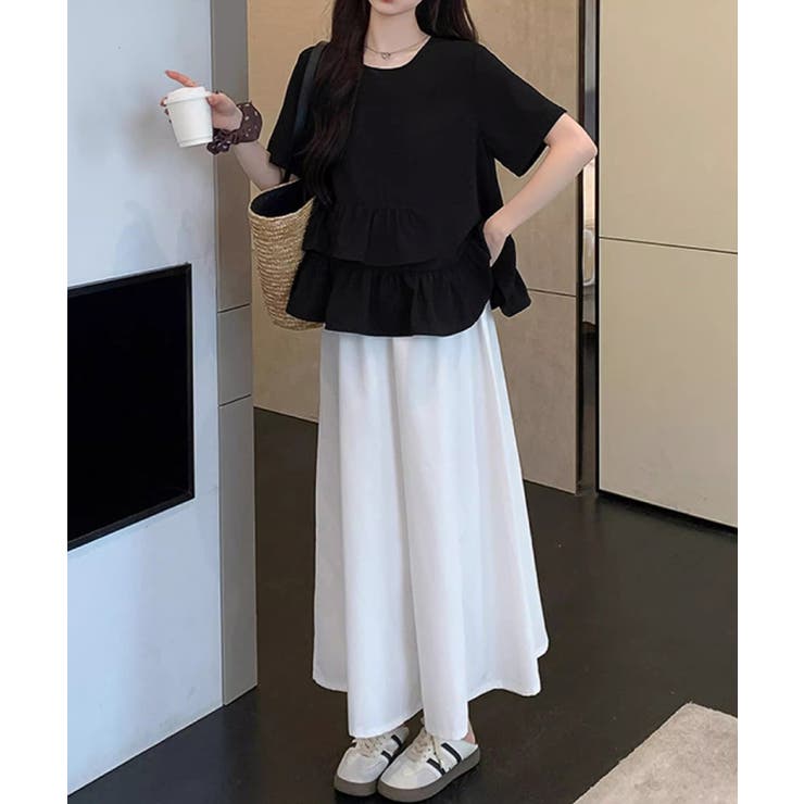 アシンメトリーフリルtシャツ 異素材夏服 | SUNSHINE CLOSET | 詳細画像10 