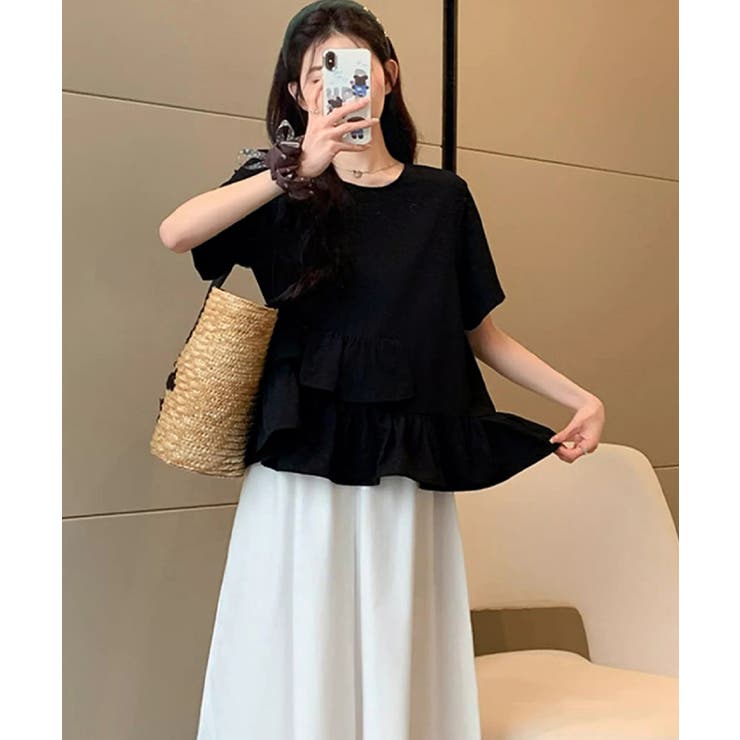 アシンメトリーフリルtシャツ 異素材夏服 | SUNSHINE CLOSET | 詳細画像11 