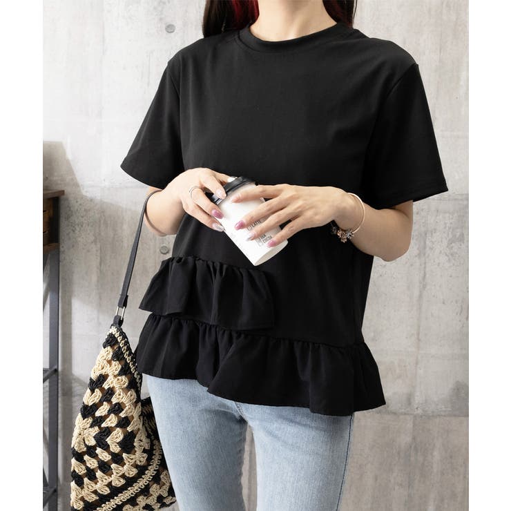 アシンメトリーフリルtシャツ 異素材夏服 | SUNSHINE CLOSET | 詳細画像13 