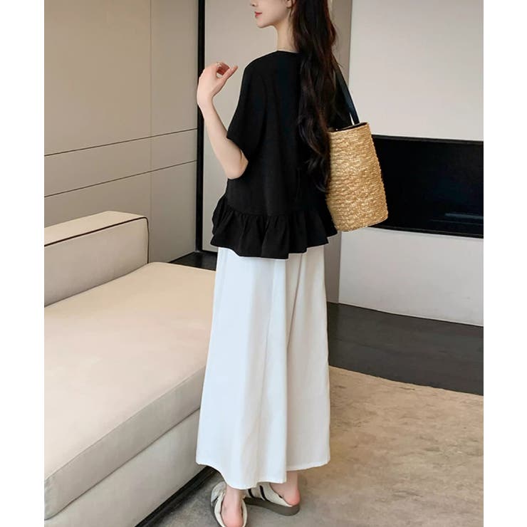 アシンメトリーフリルtシャツ 異素材夏服 | SUNSHINE CLOSET | 詳細画像6 