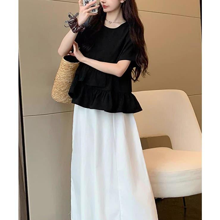 アシンメトリーフリルtシャツ 異素材夏服 | SUNSHINE CLOSET | 詳細画像9 