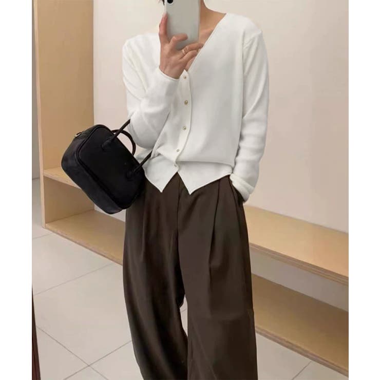 Vネック ニットカーディガン韓国風ニット | SUNSHINE CLOSET | 詳細画像11