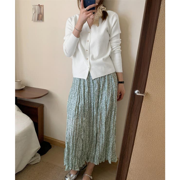 Vネック ニットカーディガン韓国風ニット | SUNSHINE CLOSET | 詳細画像12