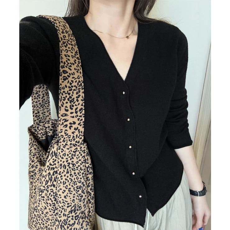 Vネック ニットカーディガン韓国風ニット | SUNSHINE CLOSET | 詳細画像5