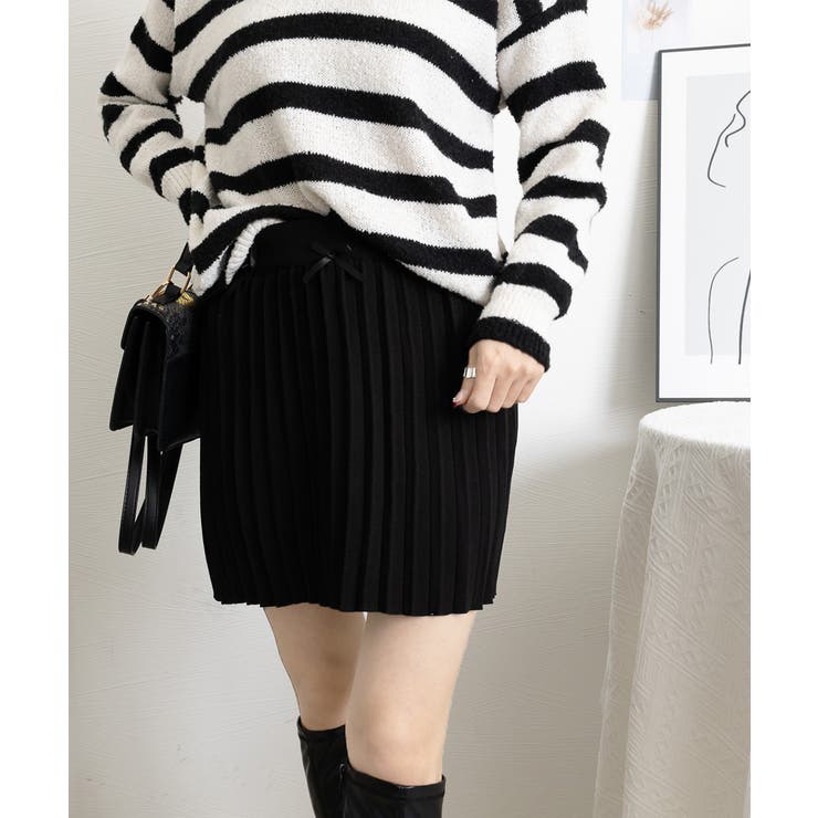 リボン付きプリーツミニスカートレディース | SUNSHINE CLOSET | 詳細画像10 