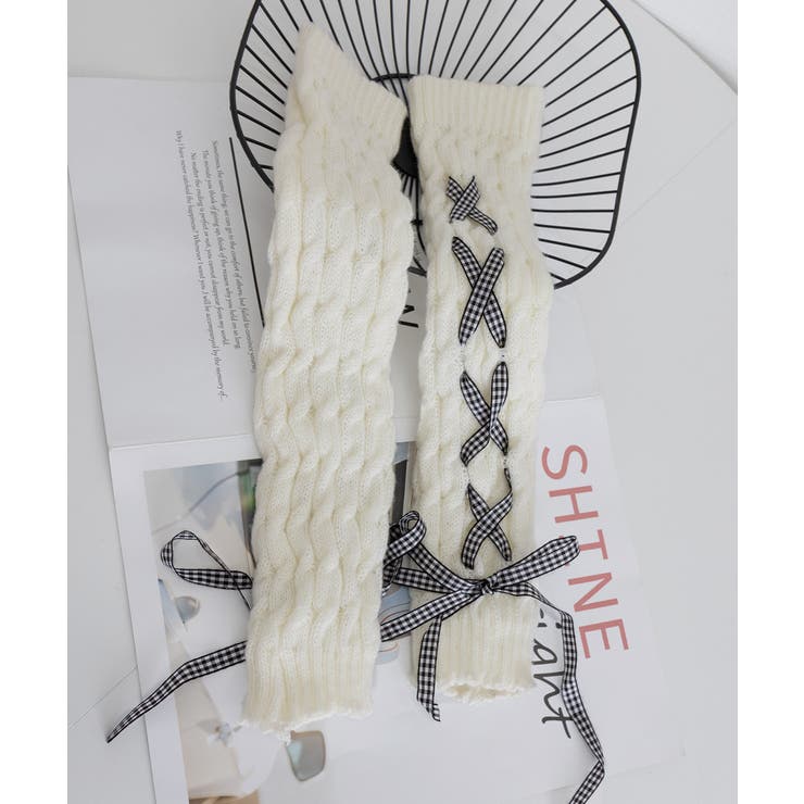 レースアップニットレッグウォーマー暖かい | SUNSHINE CLOSET | 詳細画像15 