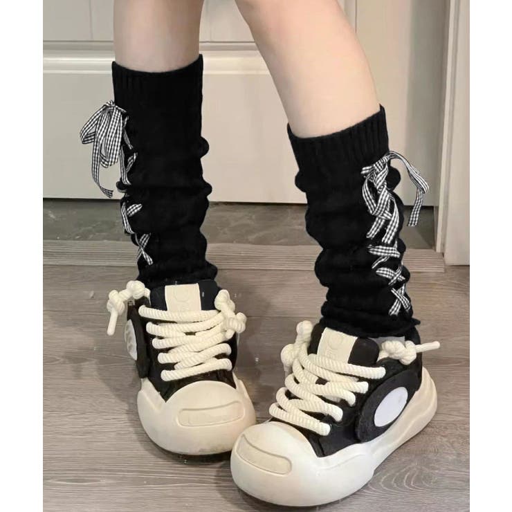 レースアップニットレッグウォーマー暖かい | SUNSHINE CLOSET | 詳細画像9 