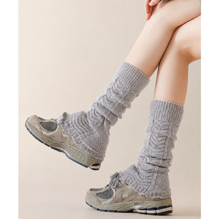 秋冬リブ編みニットレッグカバー 暖かルーズソックス韓国ガーリーバレエコア あった… | SUNSHINE CLOSET | 詳細画像11 
