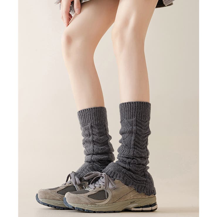 秋冬リブ編みニットレッグカバー 暖かルーズソックス韓国ガーリーバレエコア あった… | SUNSHINE CLOSET | 詳細画像15 