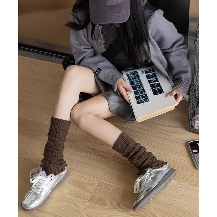 秋冬リブ編みニットレッグカバー 暖かルーズソックス韓国ガーリーバレエコア あった… | SUNSHINE CLOSET | 詳細画像19 