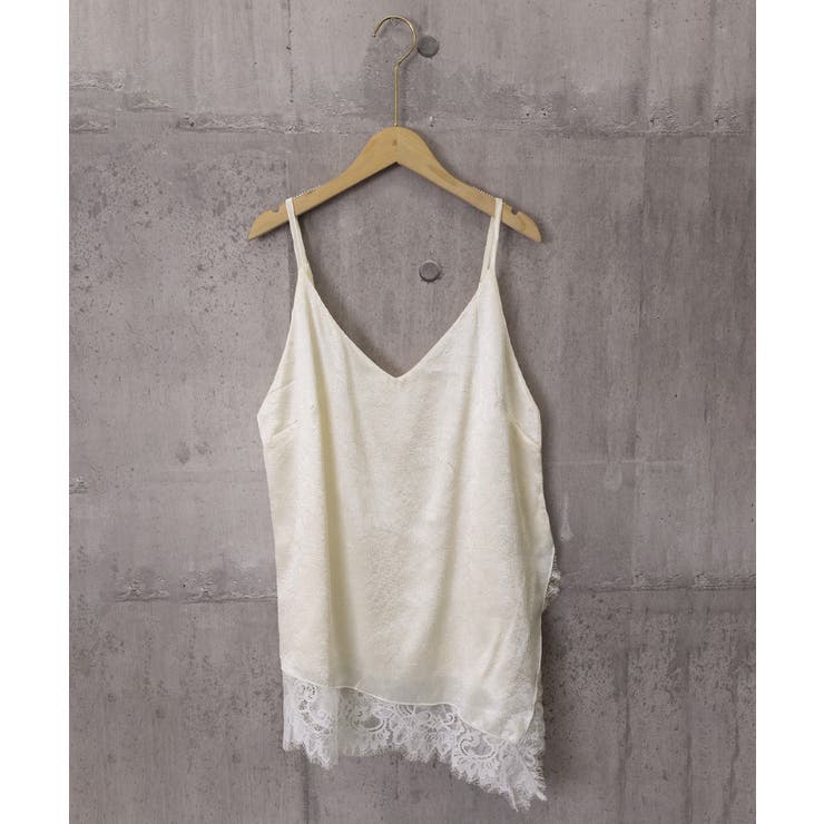 細めストラップキャミトップ レディース 上品光沢感アシンメトリーロングキャミ | SUNSHINE CLOSET | 詳細画像15 