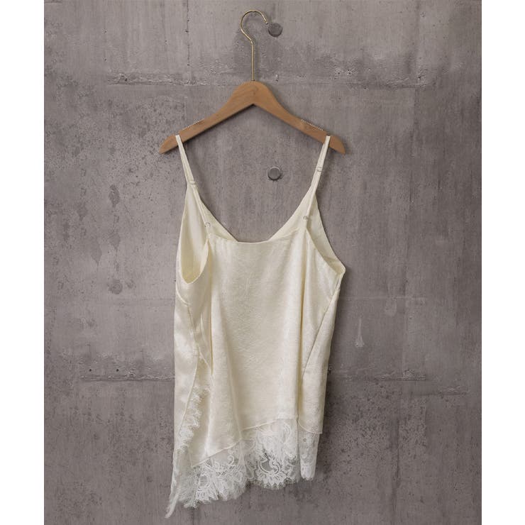 細めストラップキャミトップ レディース 上品光沢感アシンメトリーロングキャミ | SUNSHINE CLOSET | 詳細画像16 