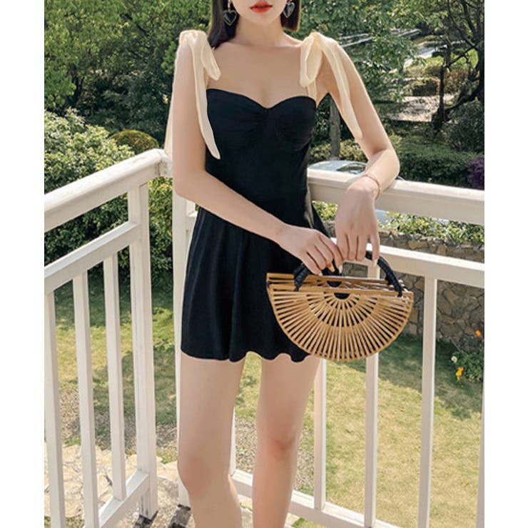 大人可愛い体型カバー水着 背中見せ 海水浴大人っぽい水着フェミニン | SUNSHINE CLOSET | 詳細画像12 