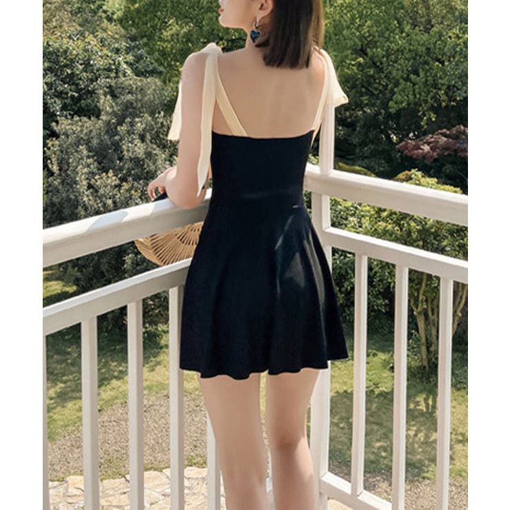 大人可愛い体型カバー水着 背中見せ 海水浴大人っぽい水着フェミニン | SUNSHINE CLOSET | 詳細画像14 