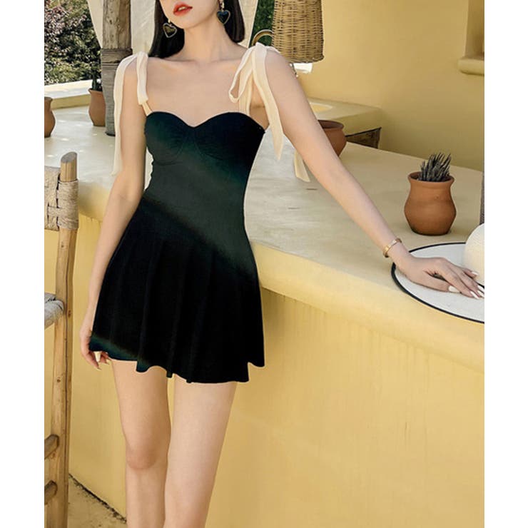 大人可愛い体型カバー水着 背中見せ 海水浴大人っぽい水着フェミニン | SUNSHINE CLOSET | 詳細画像16 