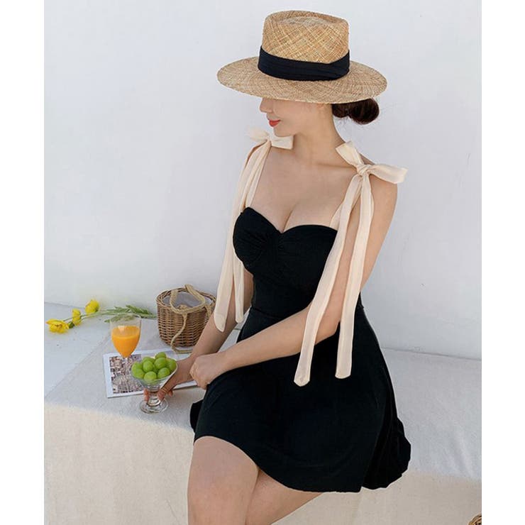 大人可愛い体型カバー水着 背中見せ 海水浴大人っぽい水着フェミニン | SUNSHINE CLOSET | 詳細画像5 