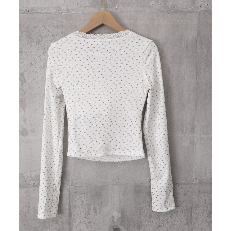 ショート丈インナートップス 小花柄と無地 リブTシャツ | SUNSHINE CLOSET | 詳細画像26 