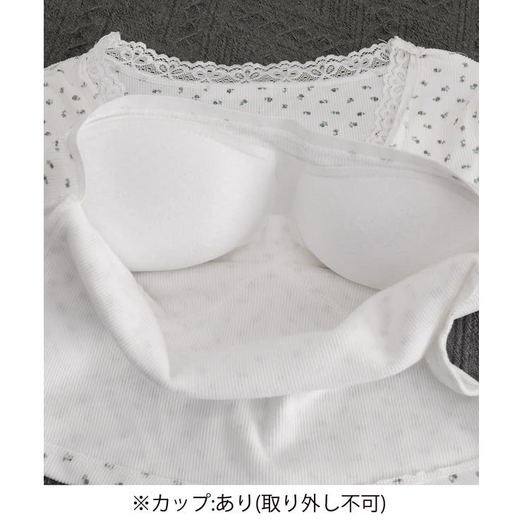 ショート丈インナートップス 小花柄と無地 リブTシャツ | SUNSHINE CLOSET | 詳細画像28 