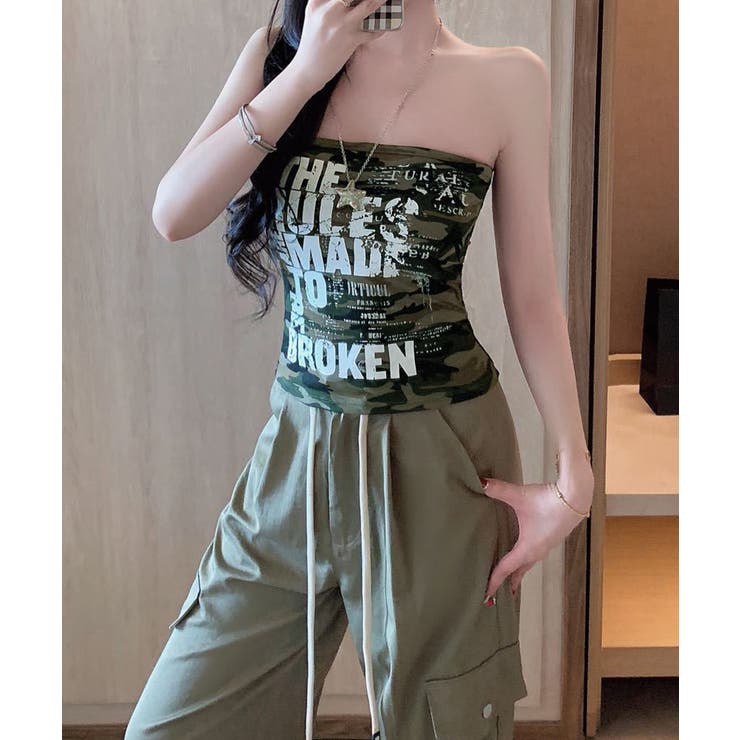 オフショルダーロゴtレディース 落ちないイラストチューブトップずれない ストリー… | SUNSHINE CLOSET | 詳細画像13 