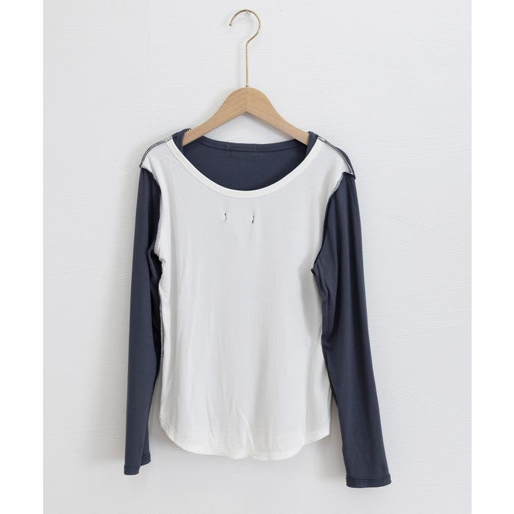 レイヤード風Tシャツ スリットネック秋服 | SUNSHINE CLOSET | 詳細画像23 