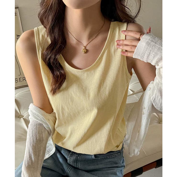ノースリーブトップスゆったり 体型カバーベーシックタンクトップシンプル 着回しイ… | SUNSHINE CLOSET | 詳細画像11 