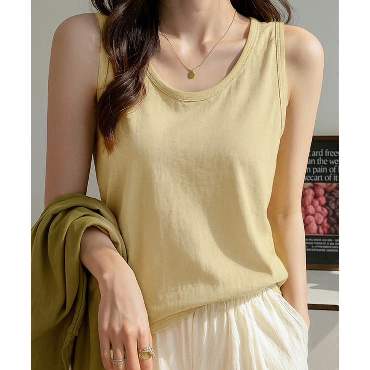 ノースリーブトップスゆったり 体型カバーベーシックタンクトップシンプル 着回しイ… | SUNSHINE CLOSET | 詳細画像12 