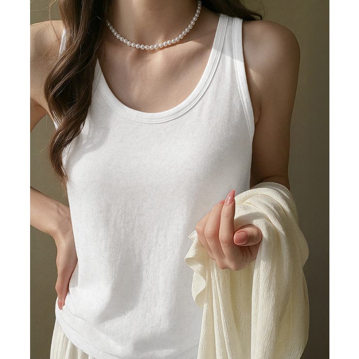 ノースリーブトップスゆったり 体型カバーベーシックタンクトップシンプル 着回しイ… | SUNSHINE CLOSET | 詳細画像2 