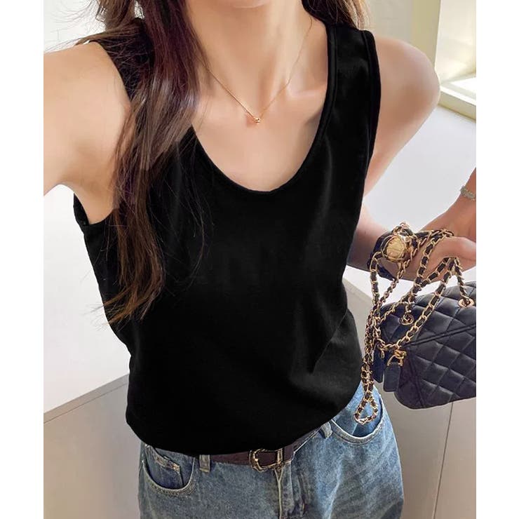 ノースリーブトップスゆったり 体型カバーベーシックタンクトップシンプル 着回しイ… | SUNSHINE CLOSET | 詳細画像6 