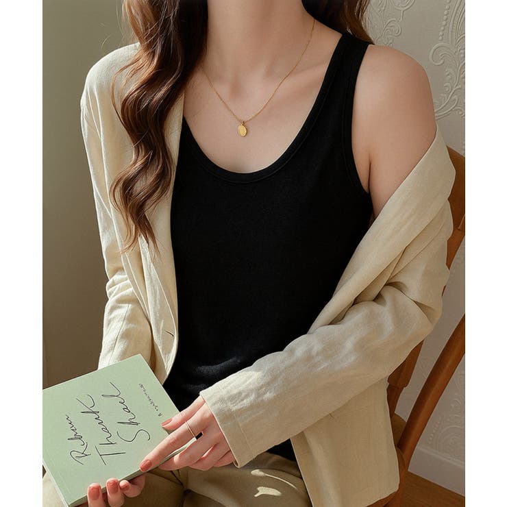 ノースリーブトップスゆったり 体型カバーベーシックタンクトップシンプル 着回しイ… | SUNSHINE CLOSET | 詳細画像8 
