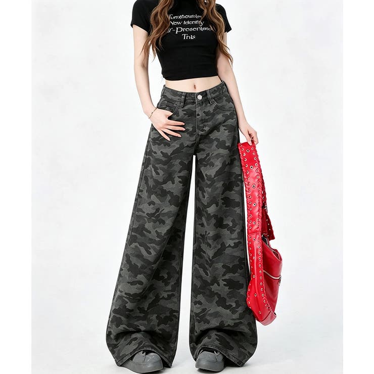 レディース ハイウエストロングパンツ 体型カバー | SUNSHINE CLOSET | 詳細画像1 