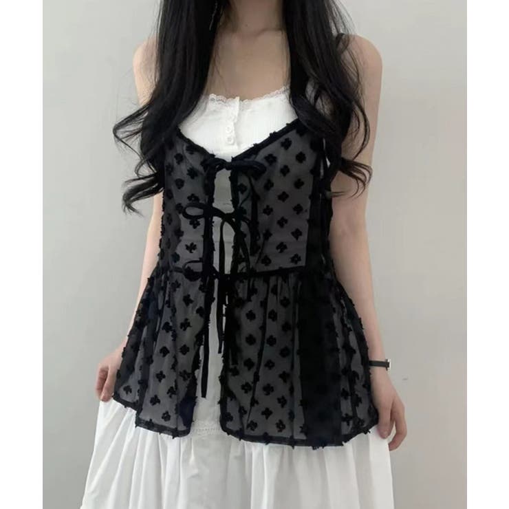 フロントリボンシアーキャミソール レイヤードトップス体型カバー きれいめカジュア… | SUNSHINE CLOSET | 詳細画像17 