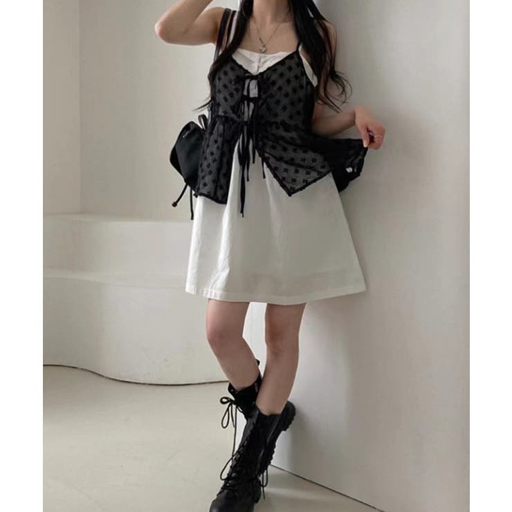 フロントリボンシアーキャミソール レイヤードトップス体型カバー きれいめカジュア… | SUNSHINE CLOSET | 詳細画像21 