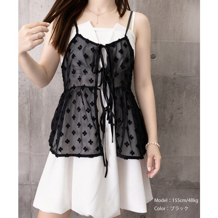フロントリボンシアーキャミソール レイヤードトップス体型カバー きれいめカジュア… | SUNSHINE CLOSET | 詳細画像23 
