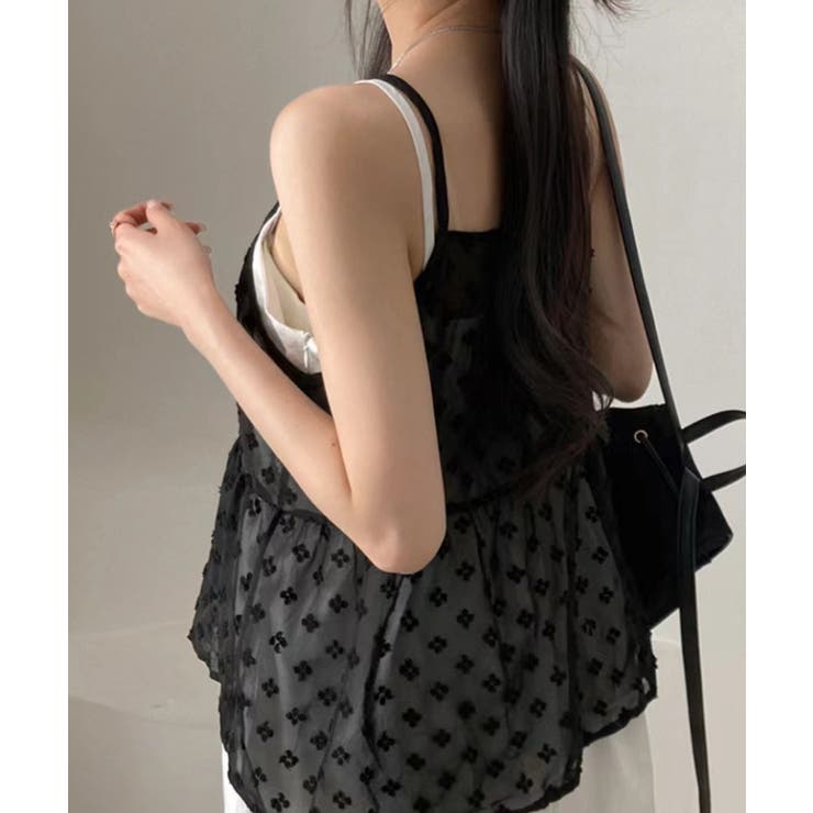 フロントリボンシアーキャミソール レイヤードトップス体型カバー きれいめカジュア… | SUNSHINE CLOSET | 詳細画像8 
