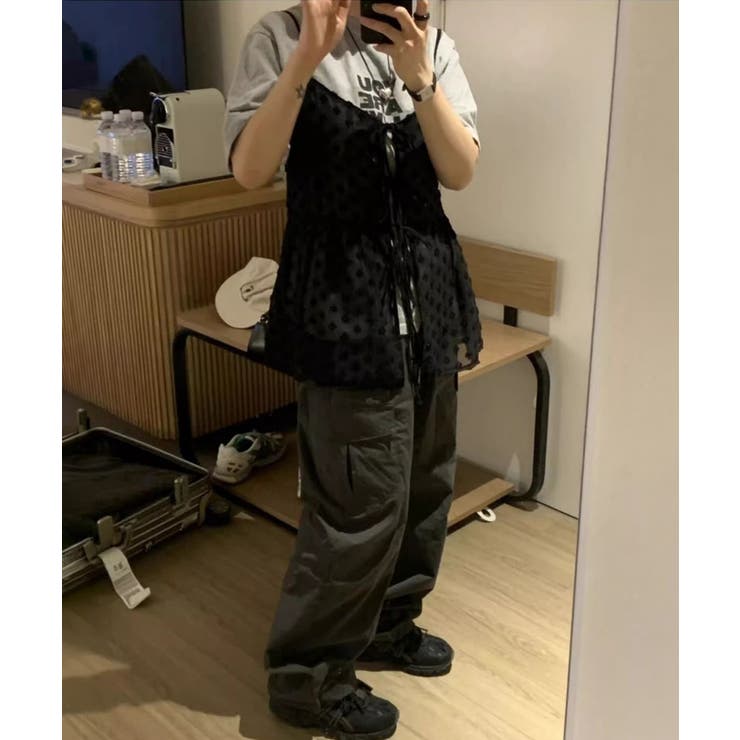 フロントリボンシアーキャミソール レイヤードトップス体型カバー きれいめカジュア… | SUNSHINE CLOSET | 詳細画像9 