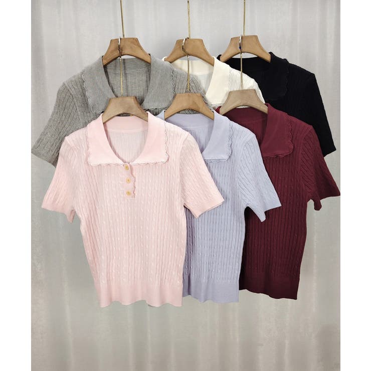 レディース ニットトップス 通勤通学サマーニットプルオーバー | SUNSHINE CLOSET | 詳細画像22 