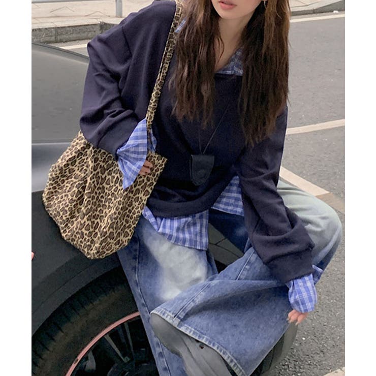 襟付きトレーナービッグシルエットスウェットトップス オーバーサイズ レディース重… | SUNSHINE CLOSET | 詳細画像11 