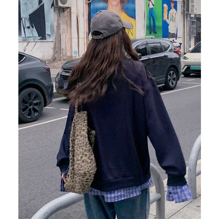 襟付きトレーナービッグシルエットスウェットトップス オーバーサイズ レディース重… | SUNSHINE CLOSET | 詳細画像16 