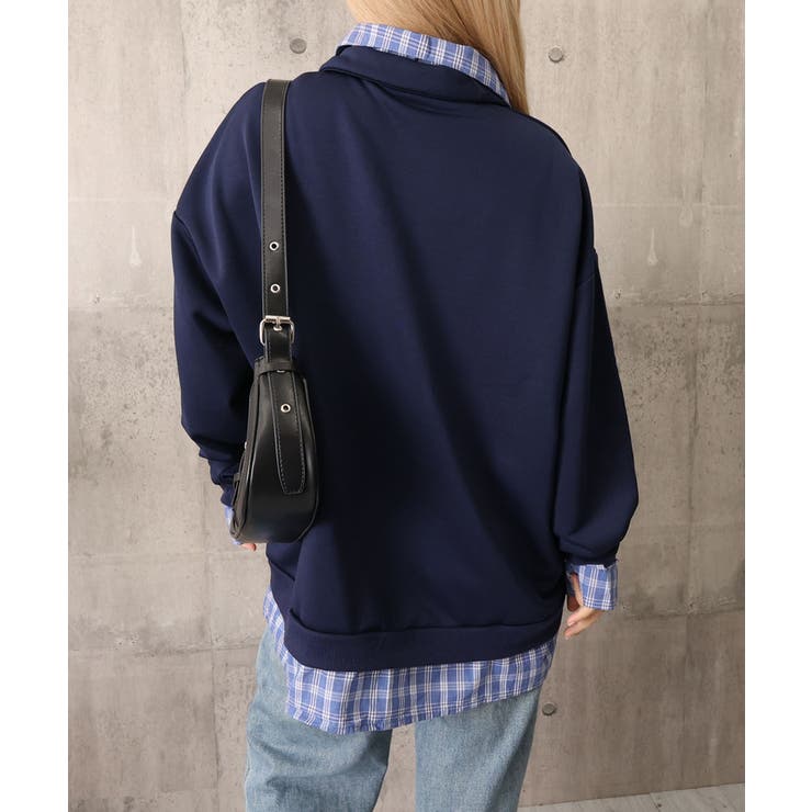 襟付きトレーナービッグシルエットスウェットトップス オーバーサイズ レディース重… | SUNSHINE CLOSET | 詳細画像28 