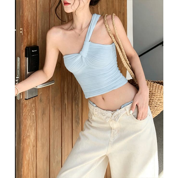 リブニットアシンメトリータンクトップ ヘルシーセクシー ショート丈 | SUNSHINE CLOSET | 詳細画像22 
