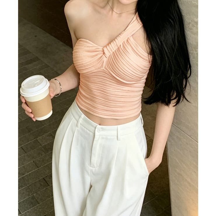 リブニットアシンメトリータンクトップ ヘルシーセクシー ショート丈 | SUNSHINE CLOSET | 詳細画像23 
