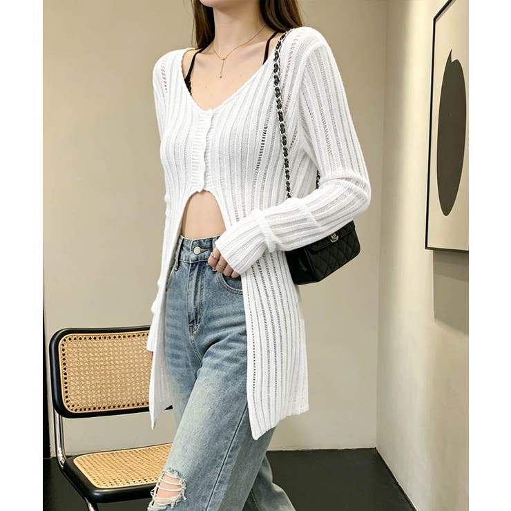 透かし編みトップス レディース ロングスリーブ | SUNSHINE CLOSET | 詳細画像6 