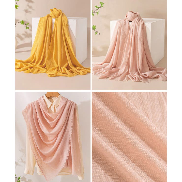 日焼け防止ストール薄手 年中使えるマフラーシンプルお洒落大人可愛いストール無地 … | SUNSHINE CLOSET | 詳細画像37 