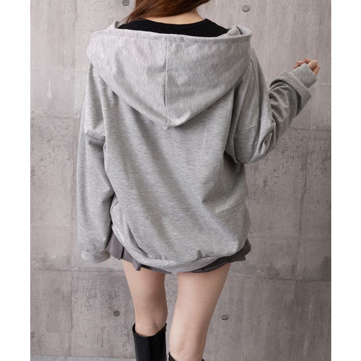 フーディパーカーレディース 薄手スウェットブルゾン ドロップショルダー | SUNSHINE CLOSET | 詳細画像22 